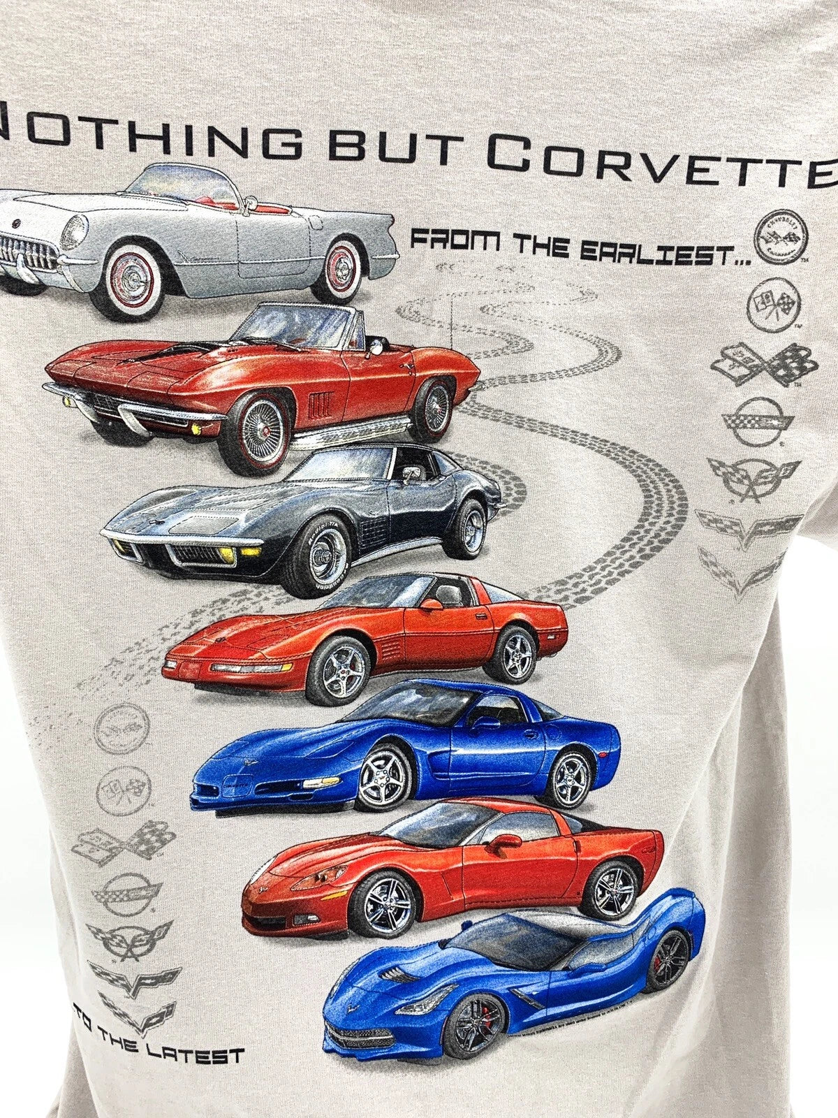 Chevy Corvette T-Shirt Lightweight Cotton for Corvette C7 C8 (2014–2024)
