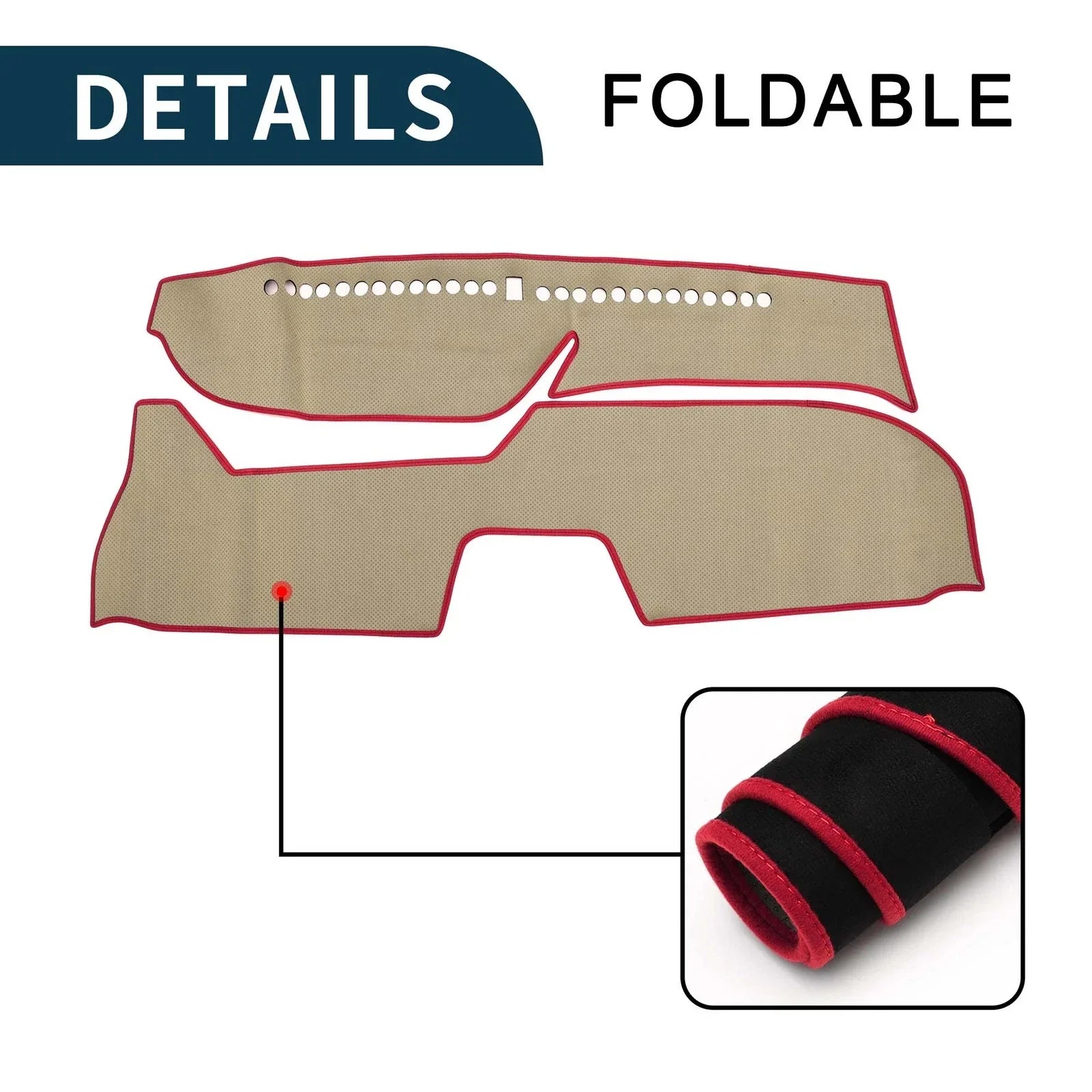 Dashboard Cover Mat for Honda FREED GB5/6/7/8 (2016-2024) Protector Pad Black Red
