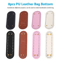 8X PU Leather Bag Bottom Oval for Knitting Crochet Accessories