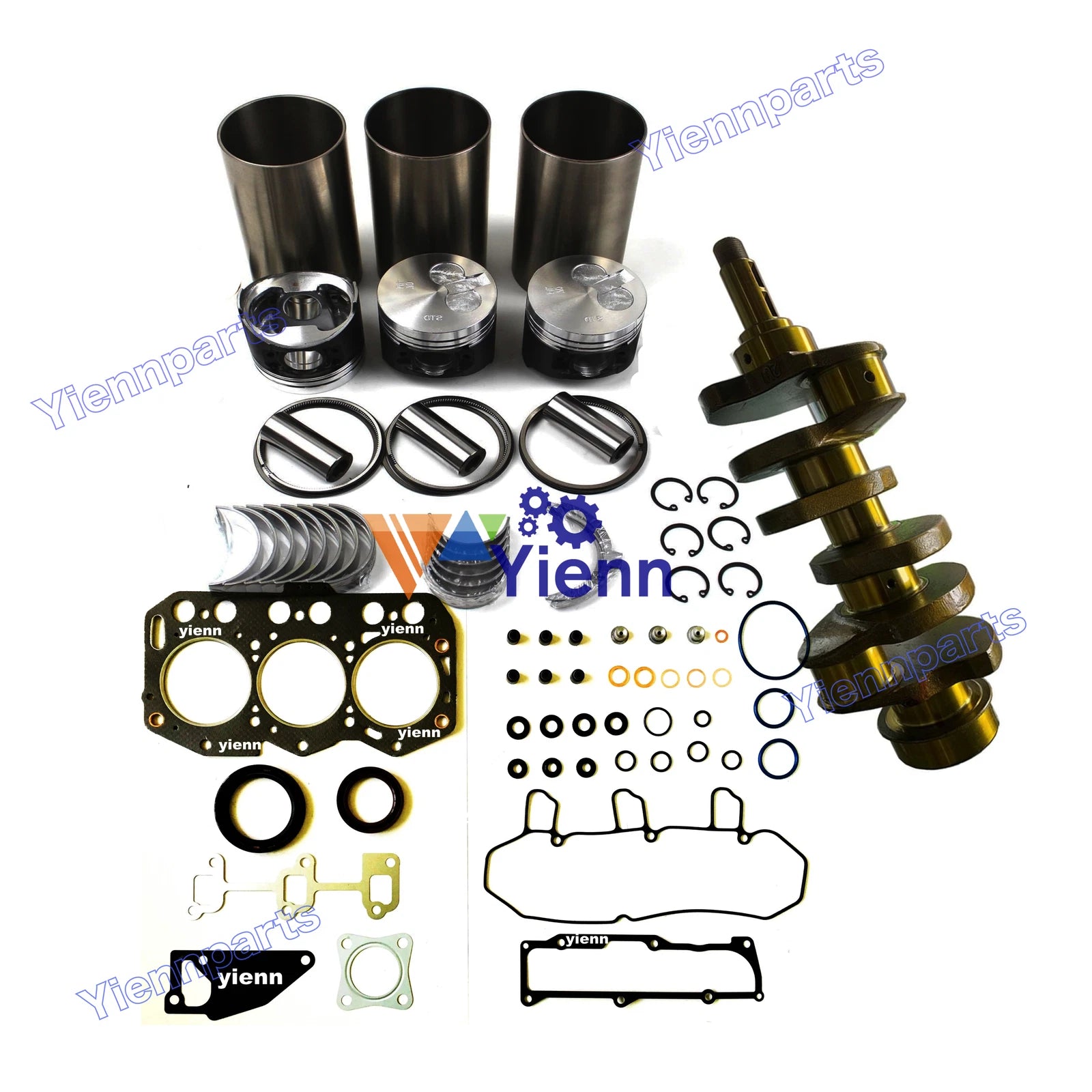 Crankshaft Overhaul Rebuild Kit for Yanmar VIO25-6A Z25 250Z (3TNV80F-SNHB)