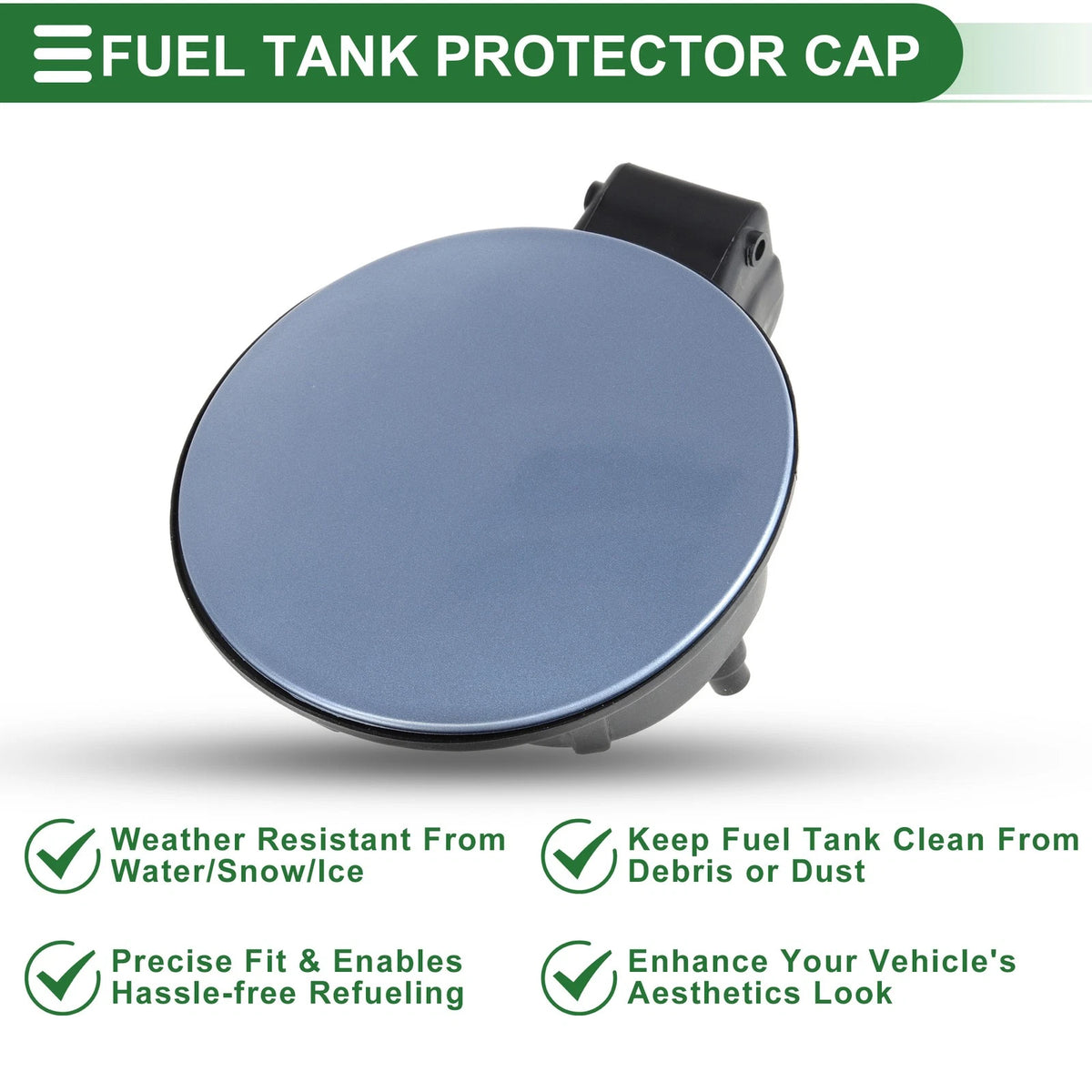 Fuel Tank Door Cap for Volkswagen Polo (2011–2018) Dark Gray