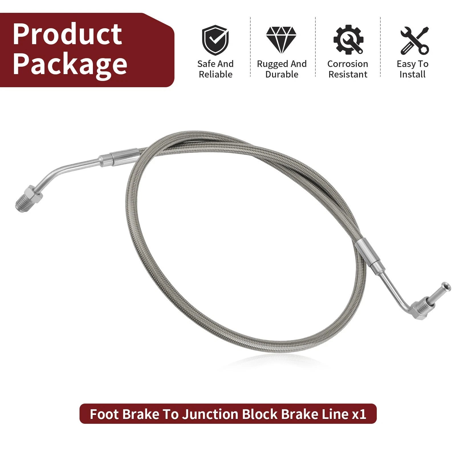 Rear Brake Line 1911669 for Polaris Scrambler 850 XP 850 (2013–2025) XP 1000 (2014–2018)