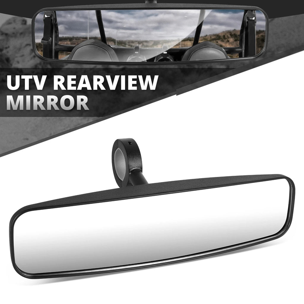 Universal UTV 1.75" Bracket Convex Glass Rearview Mirror Roll Cage Mount