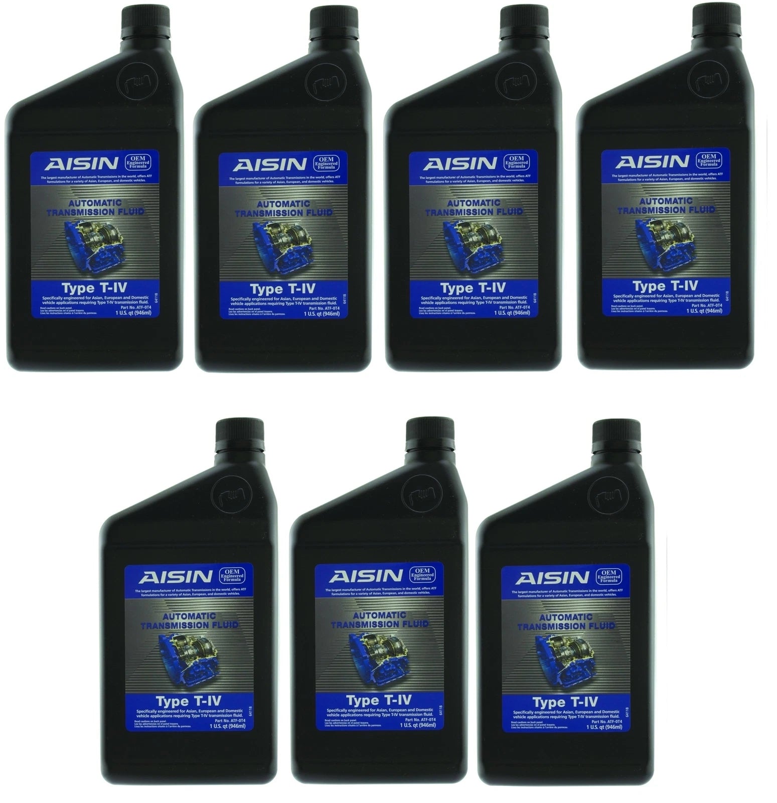 Set of 7 Automatic Transmission Fluids ATF-0T4 for Volvo XC90 V50 S80 (2003–2016)