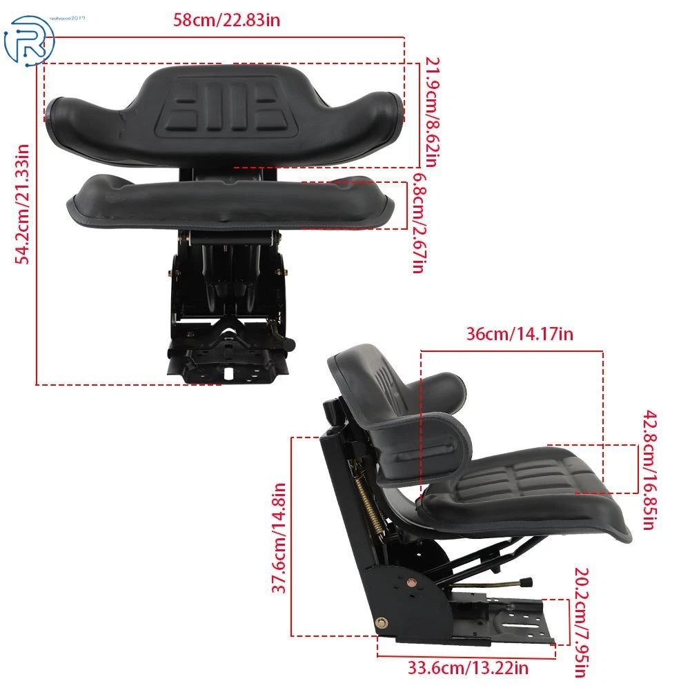 Adjustable Suspension Seat for Forklift Mower Digger (Waterproof)