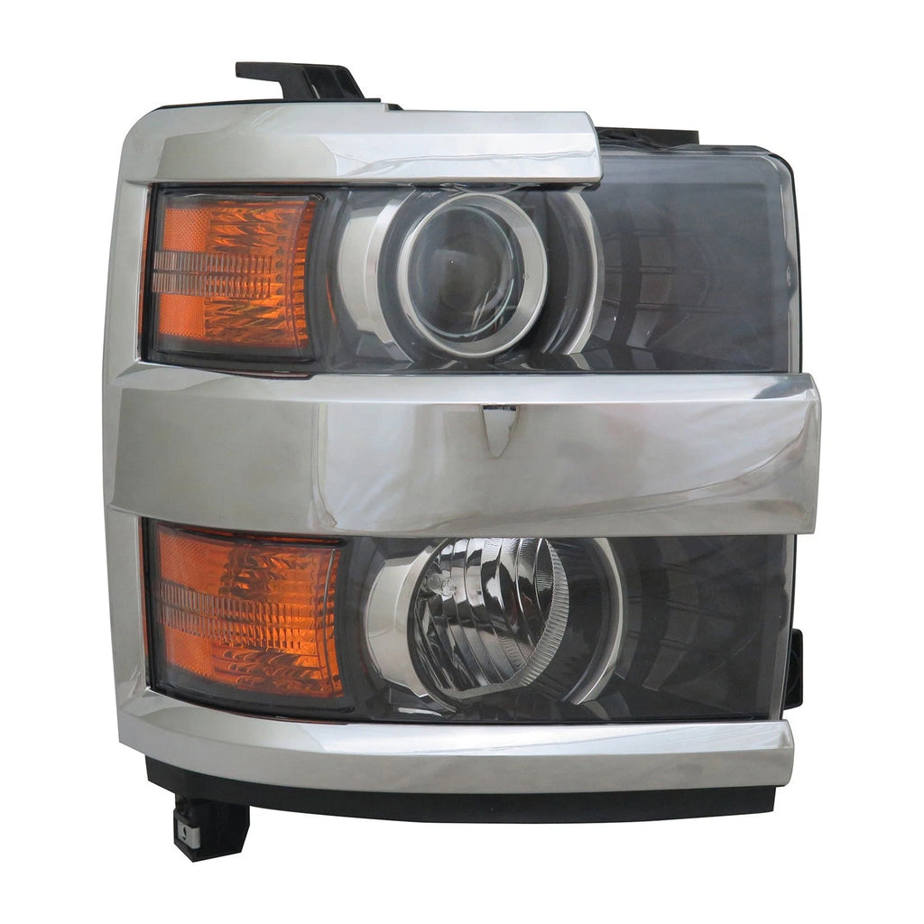 Replacement Passenger Side Headlight Assembly w/Chrome Bezel (See Fitment Chart)