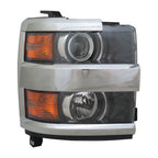 Replacement Passenger Side Headlight Assembly w/Chrome Bezel (See Fitment Chart)