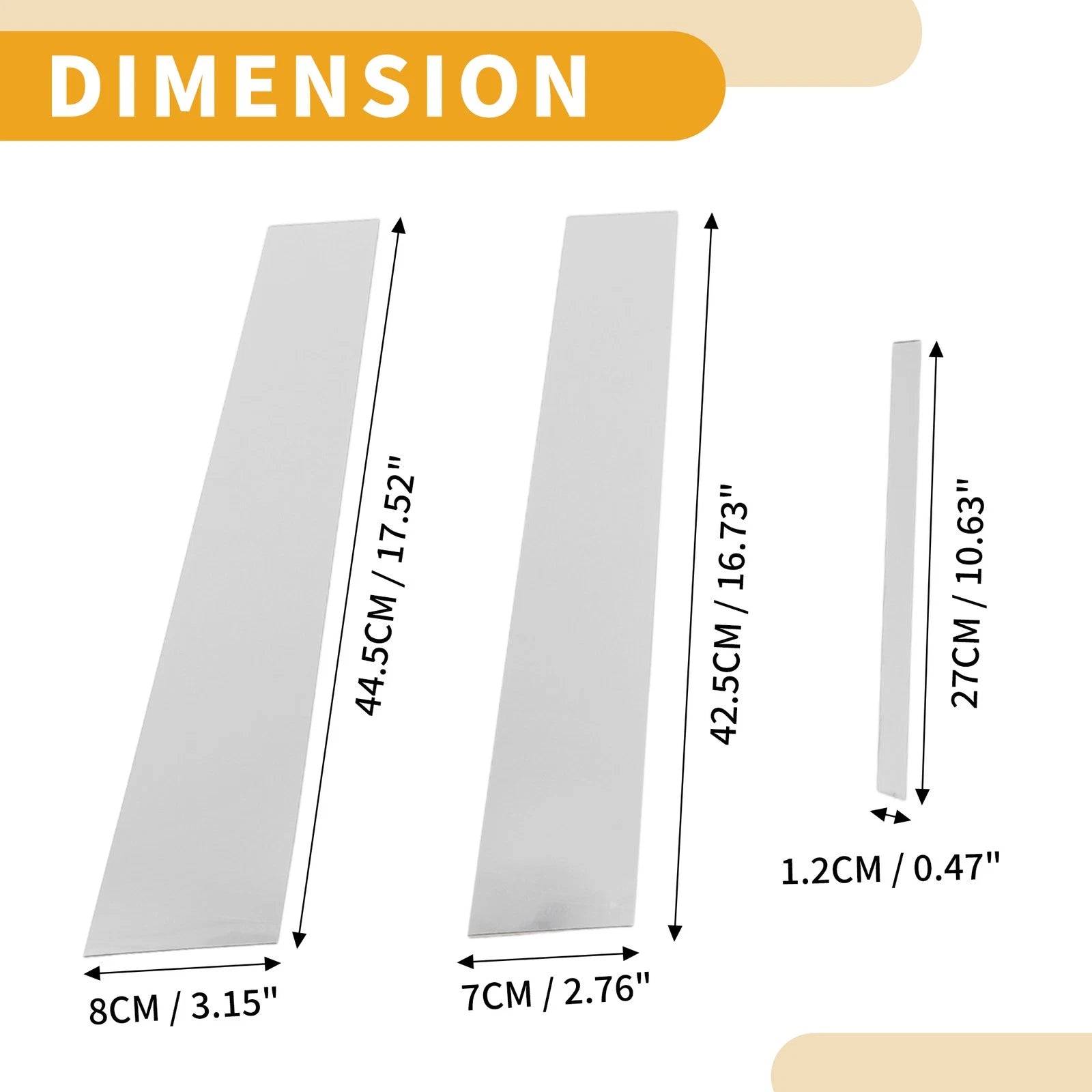 Set of 6 Chrome Window Trim Covers for Toyota Camry (2012–2016)