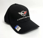 Black Flexfit Hat Cap Replacement for Chevrolet Corvette C5 (1997–2004)