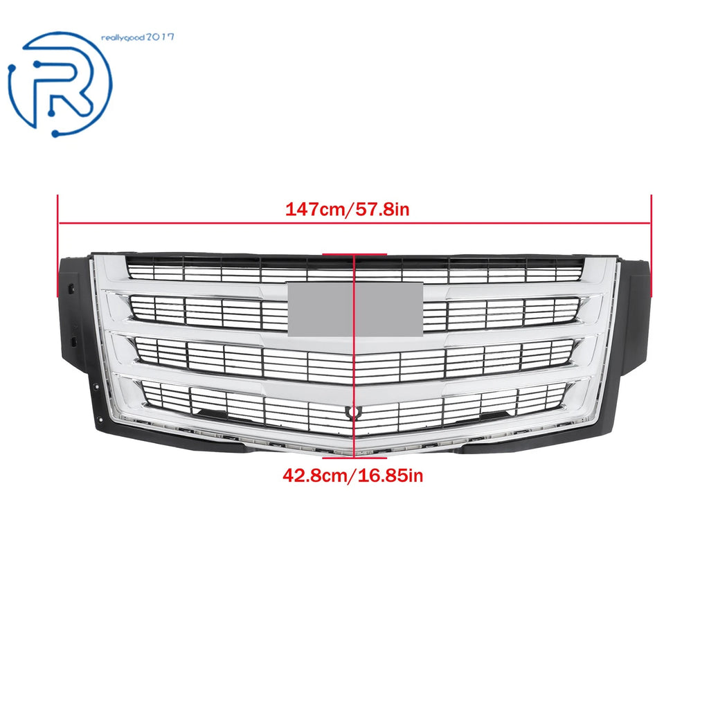 Chrome Front Upper Mesh Grille for Cadillac Escalade Sport (2015-2020)