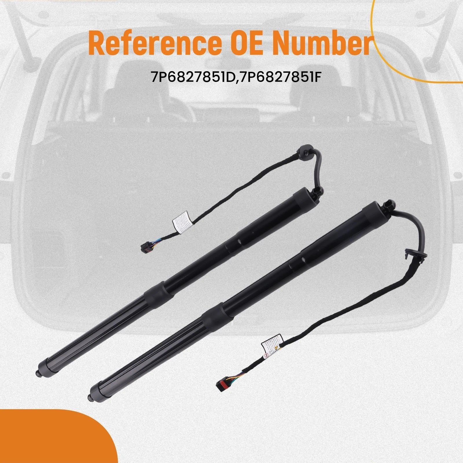 2PC Power Lift Support Set for VW Touareg (2011–2015) 7P6827851D/851F