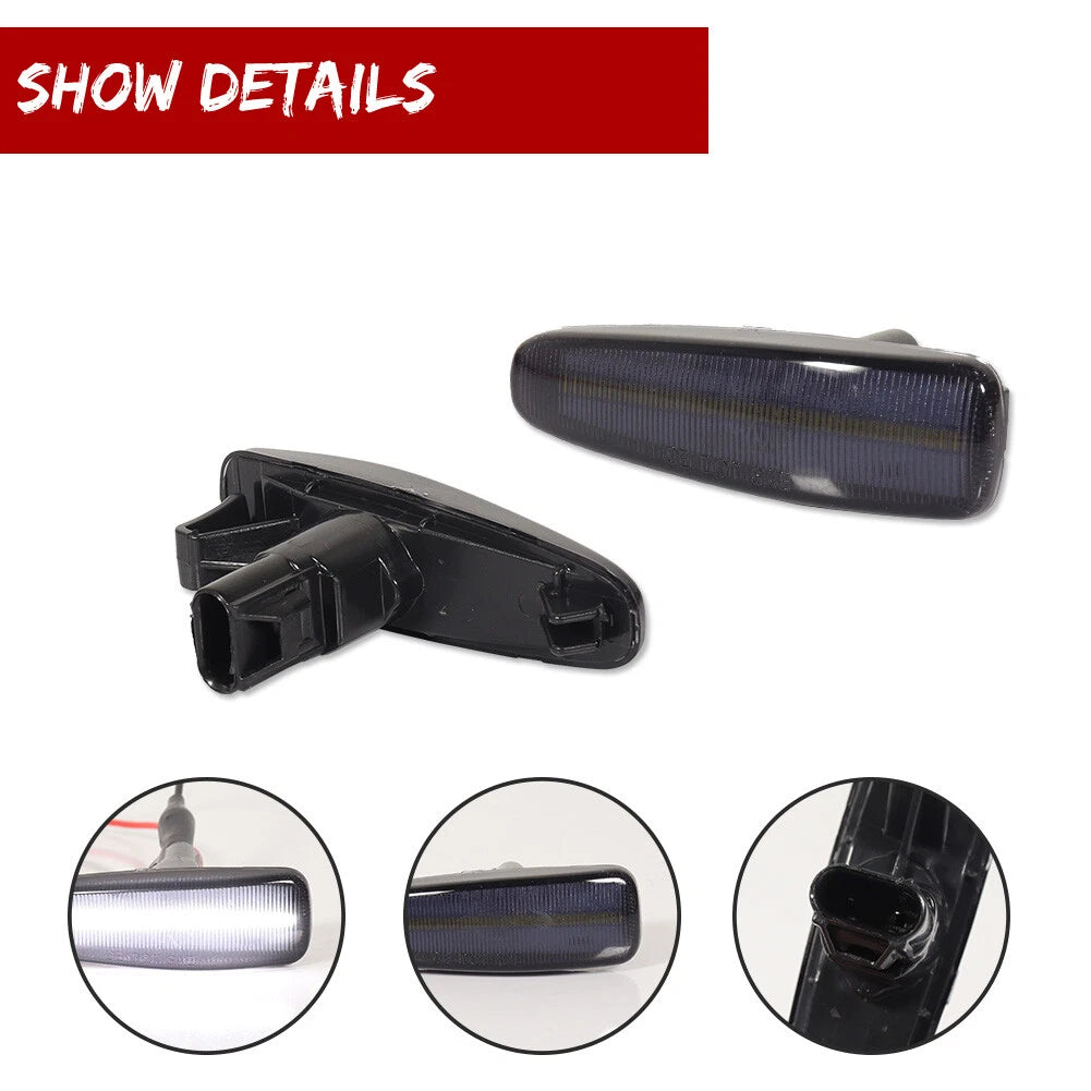 Sequential White LED Front Side Marker Lights for Mitsubishi Lancer Evo X (2008–2015)