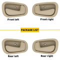 Set of 4 Inside Door Handles for Toyota Corolla 1998–2002, Chevy Prizm