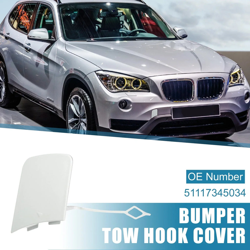 Front Bumper Tow Hook Cover for BMW X1 E84 White (2012-2015)