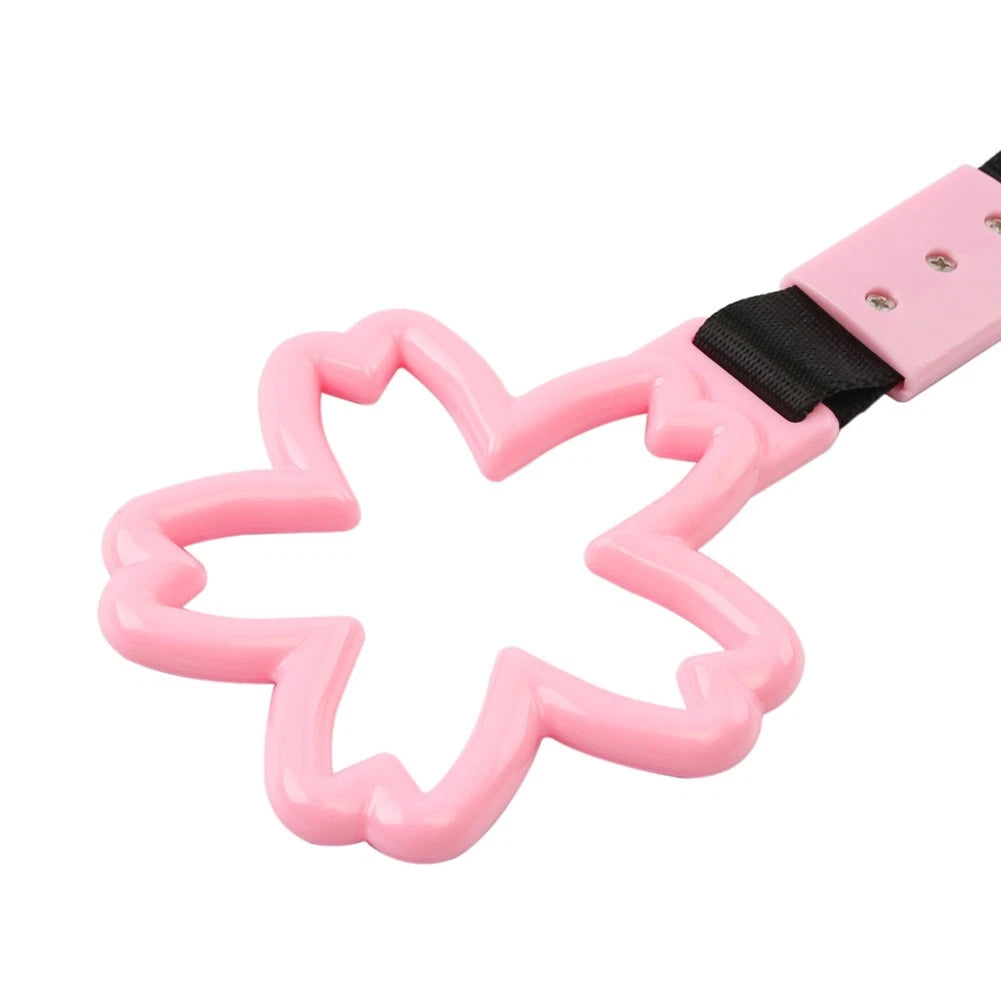 Cherry Blossom Ring Train Bus Handle Strap Drift Charm Tools Black Pink