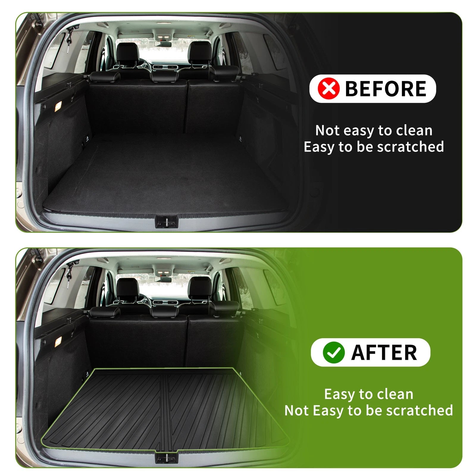 Rear Trunk Mat for Ford Edge (2015–2024) TPE Cargo Liner