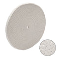 Set of 8 Spiral Sewn Cotton Buffing Wheels for Metal Polishing