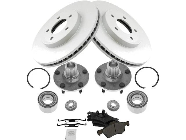 Front Brake Pad, Rotor & Wheel Bearing Kit for Mazda Tribute (2001–2007)