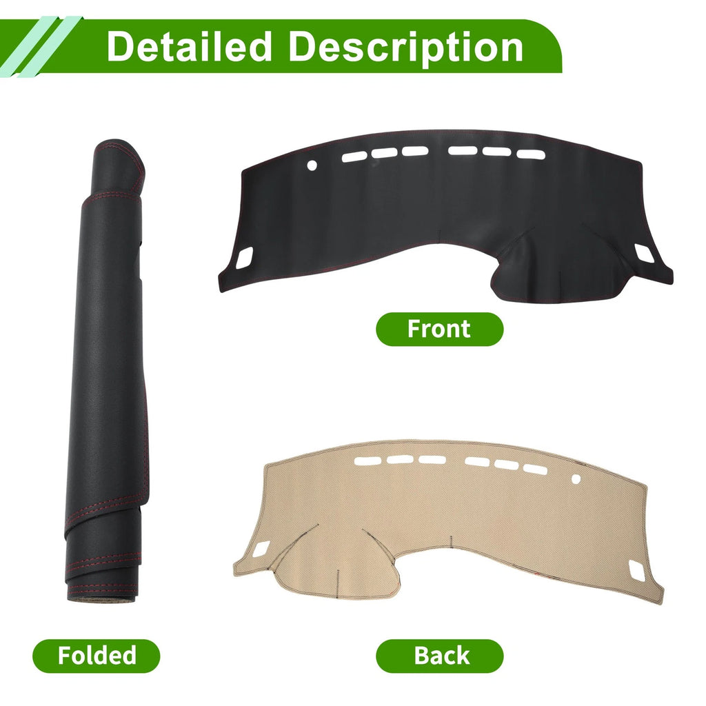 Dashboard Cover for Nissan Tiida (2011–2017) Dash Mat Carpet Black Red