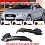 2X LED Side Wing Mirror Turn Signal Light Lamp for Audi A3 A4 S4 A5 S5 (2010–2020)