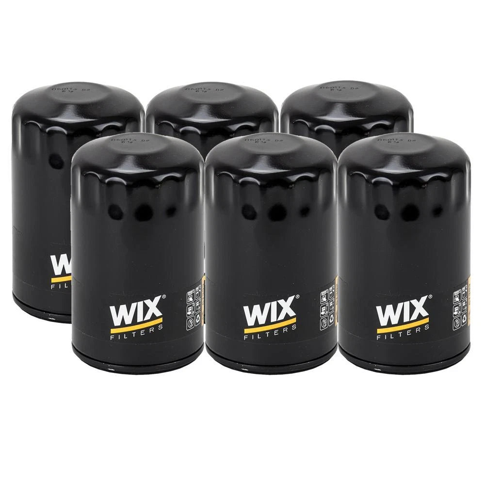 Set of 6 Wix 51393 Engine Oil Filter Kit for (Spin-On)