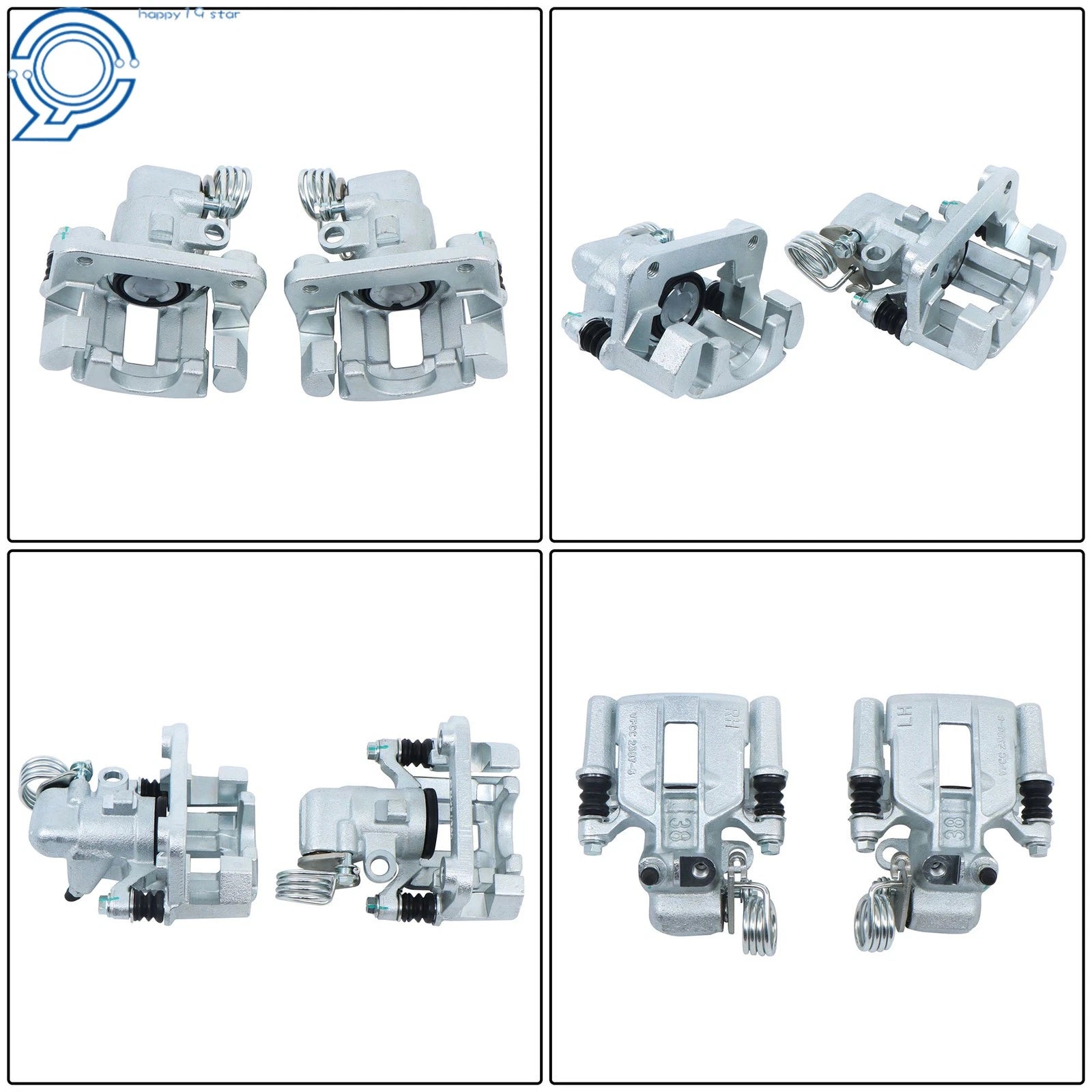Set of 2 Brake Calipers with Bracket for Ford Mustang (1999-2004)