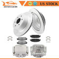 2X Rear Brake Calipers Rotors & Ceramic Pads for Chevy Silverado 1500 (2008–2013)