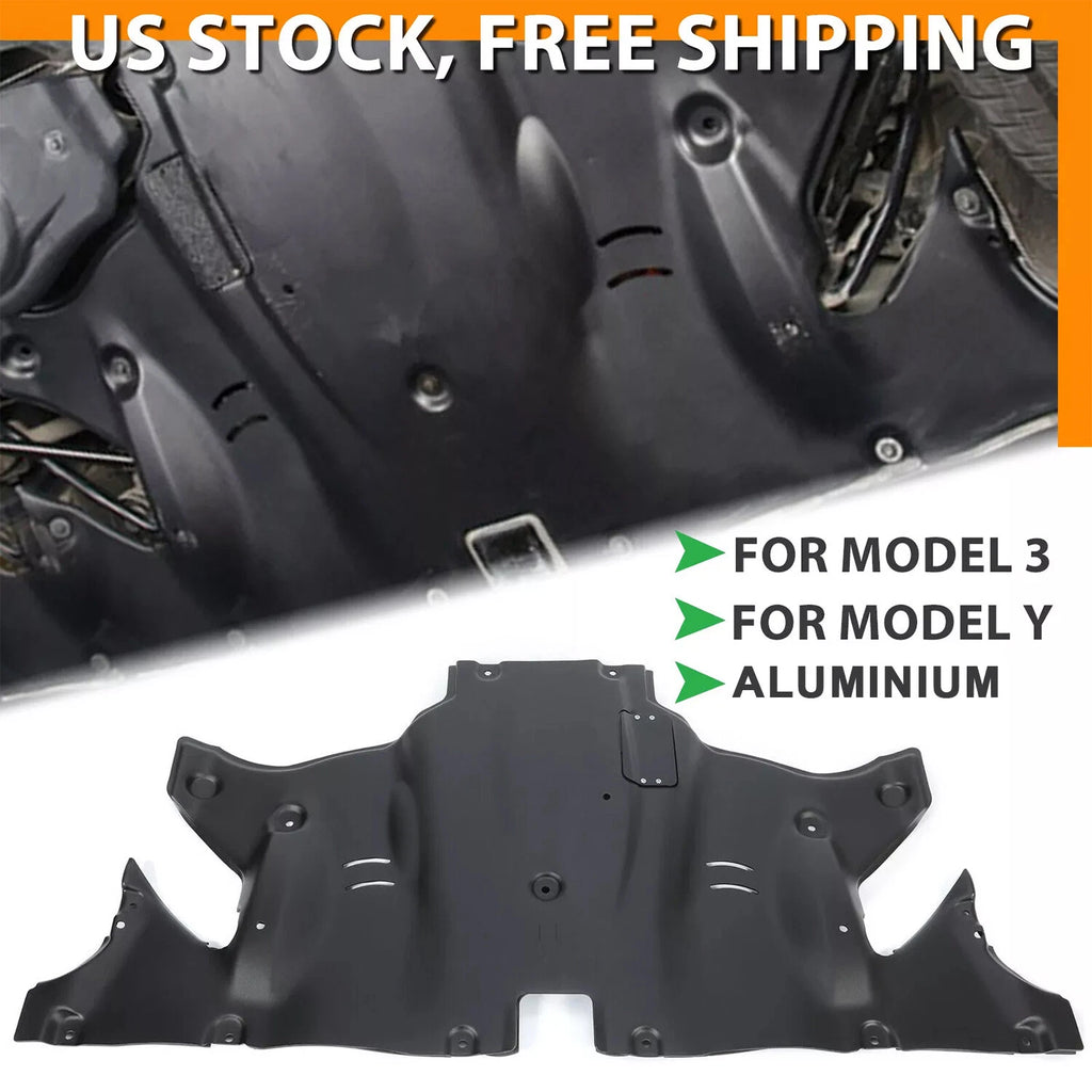 Rear Underbody Splash Shield Skid Plate for Tesla Model 3 & Y (2017–2024)
