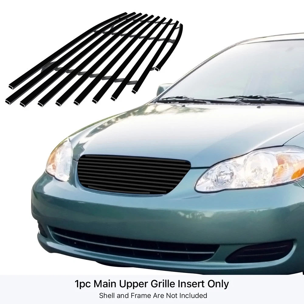 Stainless Black Billet Grille Insert for Toyota Corolla (2005-2008)