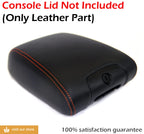Leather Console Armrest Cover for Jeep Wrangler (2011–2017) Red Stitch