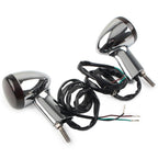 Rear Turn Signal Lights for Harley XL883 1200 X48 (2004–2022) Chrome Dark Lens