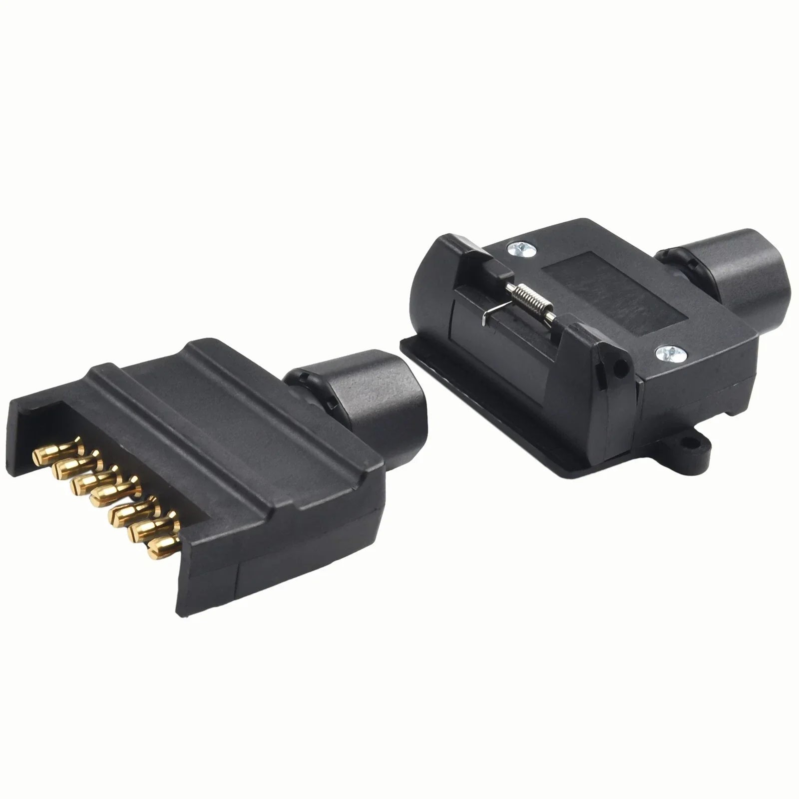 7 Pin Flat Trailer Connector Set for Caravan and Boat
