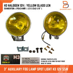 3" Yellow Lens Universal Halogen Fog Light Spot Lamp H3 12V 55W for DJ199