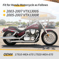 Throttle Cable Set for Honda VTX1300S VTX1300R (2003–2007) 17910-MEA-670