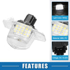2X LED License Plate Light No. 34101-S60-013 for Honda CR-V (2007–2012)