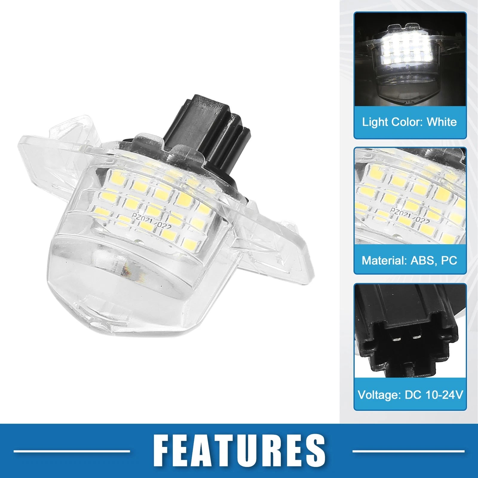 2X LED License Plate Light No. 34101-S60-013 for Honda CR-V (2007–2012)