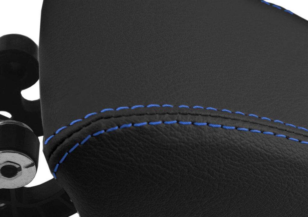 Leather Synthetic Console Armrest Cover for Chevrolet Cruze (2016–2018) Blue Stitch