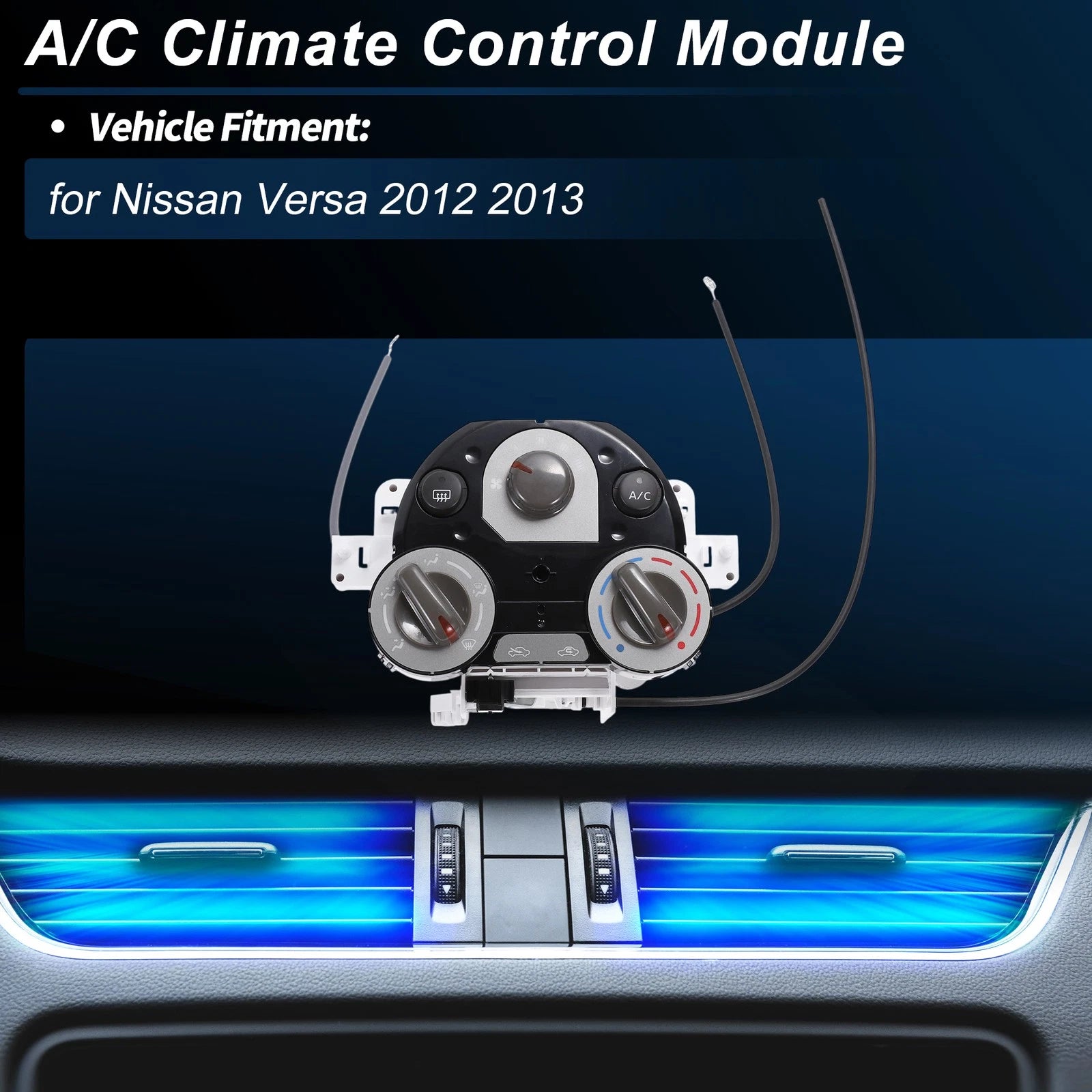 A/C Climate Heater Control Panel Plate for Nissan Versa (2012–2013) No. 27510lHM5A