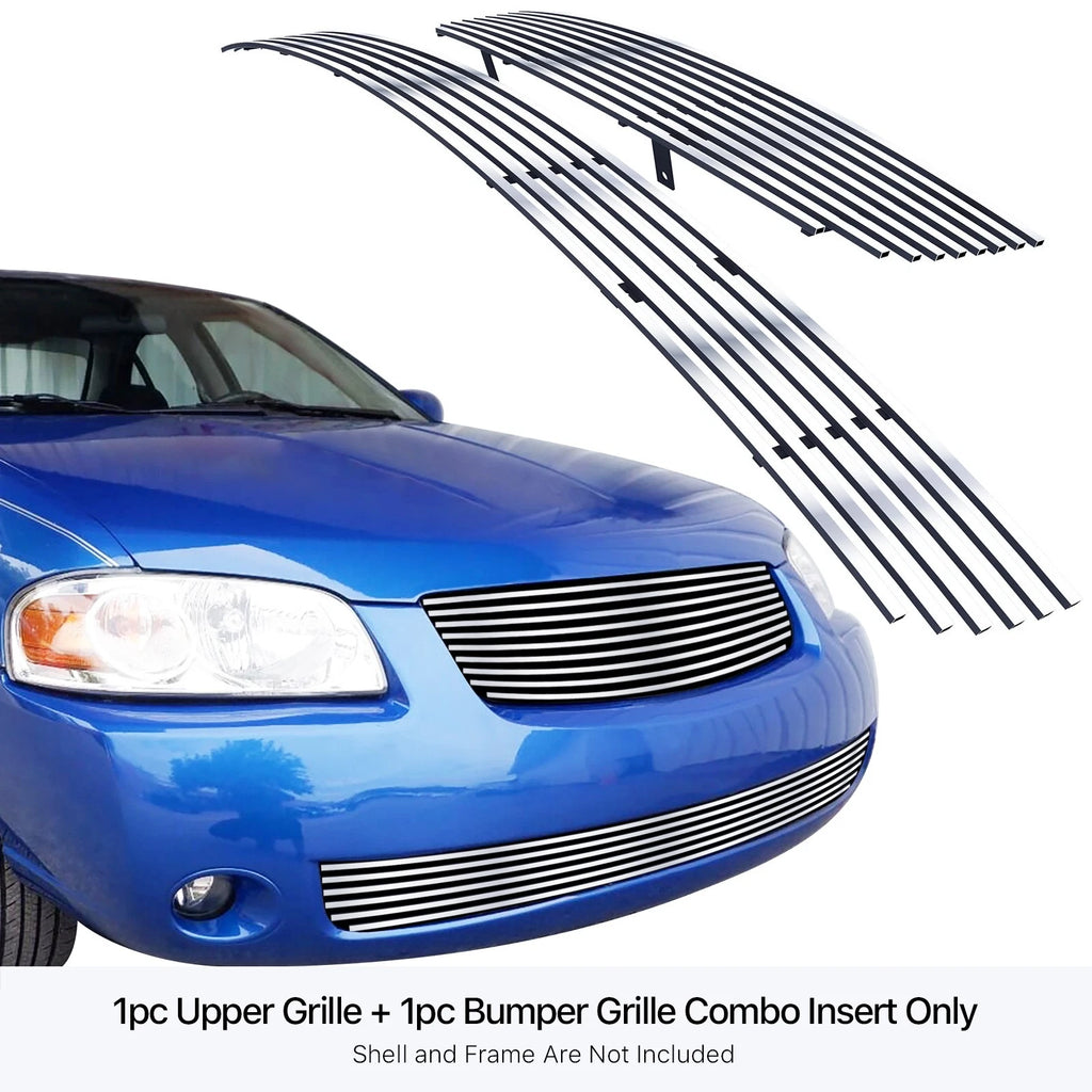 Stainless Steel Chrome Billet Grille Insert for Nissan Sentra (2004-2006)