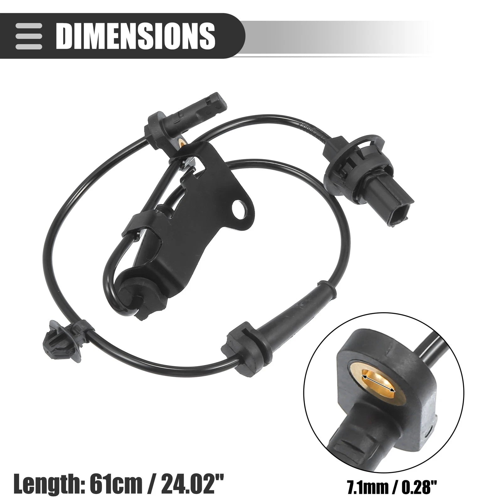 Front Left ABS Wheel Speed Sensor for Honda Fit (2009–2013) NO. 57455TF0003