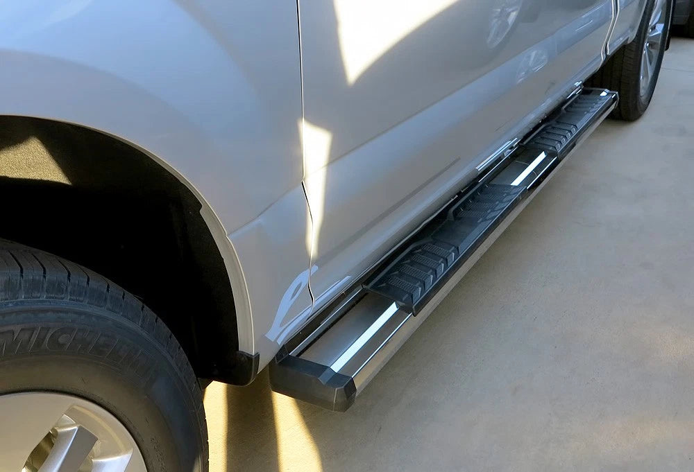 Chrome Nerf Bar Steps for Ford F150 Super Cab (2015–2026) & F250 (2017–2026)