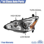Left Driver Side Halogen Headlight for Nissan Altima Sedan (2013–2015)