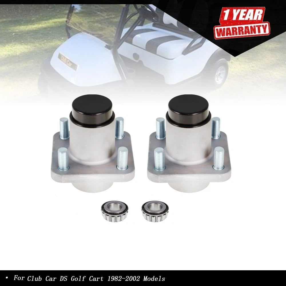 2X Front Wheel Hub Kit Bearings for Club Car DS Golf Cart (1982â2002)