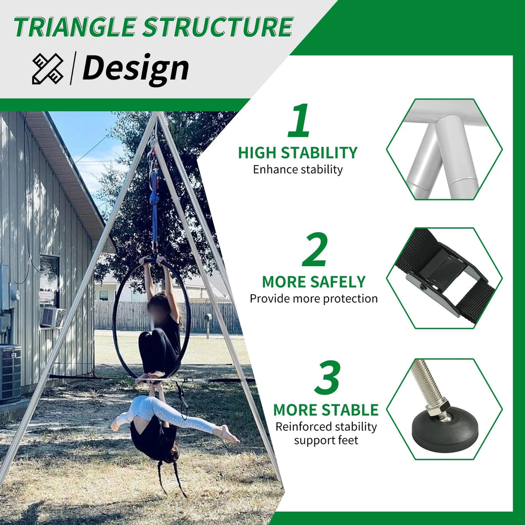 Aerial Yoga Stand Frame for Indoor Outdoor Fitness (10FT)