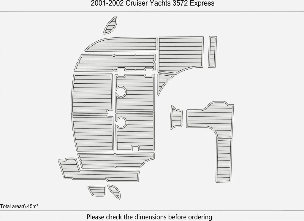 EVA Foam Pad Flooring Mat for Cruiser Yachts 3572 Express (2002)