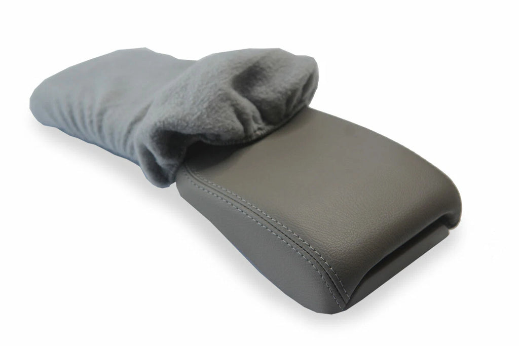 Fleece Console Lid Armrest Cover for Toyota Tacoma (2001–2004) Gray