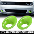 2X ABS Front Foglight Covers Trim for Dodge Challenger (2015–2020) Green