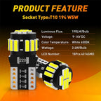 Set of 2 T10 CANBUS LED License Plate Lights for Various Models (YYYY–YYYY)