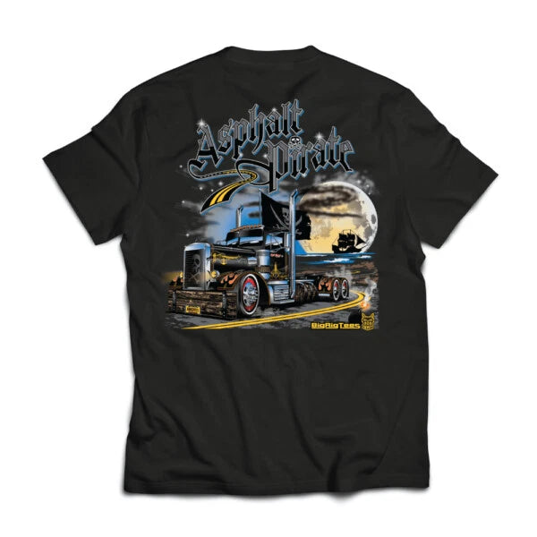 Asphalt Pirate Graphic Trucker T-Shirt & Hoodie for Big Rig Trucks