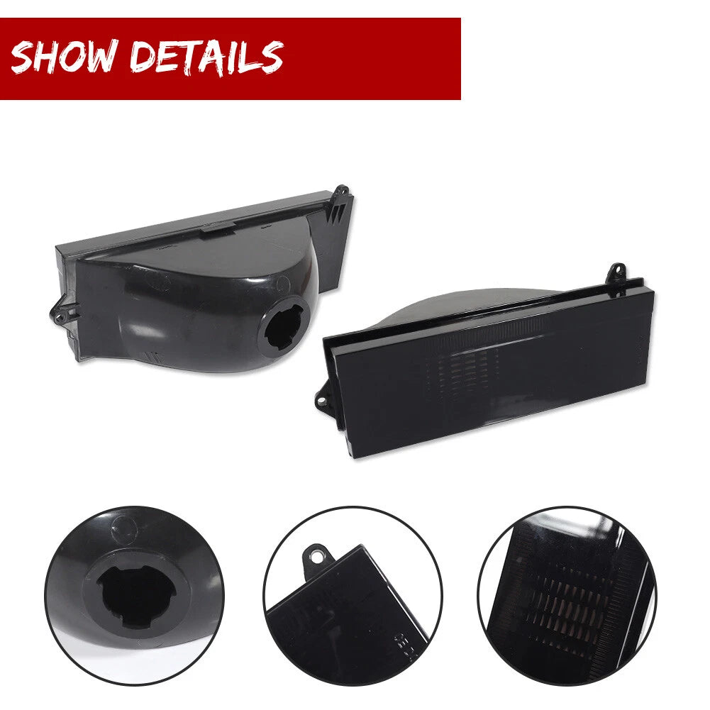 2 Smoke Front Bumper Turn Signal Lights for Jeep Cherokee Wagoneer Comanche